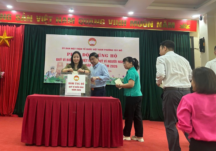 Phường Tây Mỗ phát động ủng hộ Quỹ "Vì biển, đảo Việt Nam" quỹ "Vì người nghèo" quỹ "Đền ơn đáp nghĩa" năm 2026- Ảnh 3.
