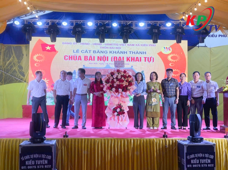 Thôn Bái Nội long trọng tổ chức Lễ đón nhận Bằng xếp hạng di tích lịch sử cấp Thành phố đối với Chùa Đại Khai- Ảnh 1.