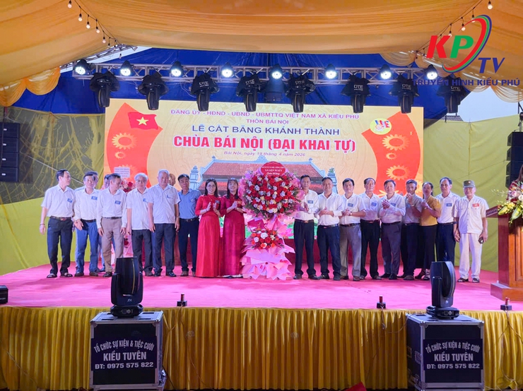 Thôn Bái Nội long trọng tổ chức Lễ đón nhận Bằng xếp hạng di tích lịch sử cấp Thành phố đối với Chùa Đại Khai- Ảnh 2.