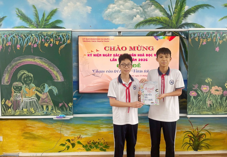 TRƯỜNG THCS THẠCH THÁN ĐẨY MẠNH XÂY DỰNG VĂN HÓA ĐỌC, HƯỞNG ỨNG NGÀY SÁCH VÀ VĂN HÓA ĐỌC VIỆT NAM 2026- Ảnh 3.