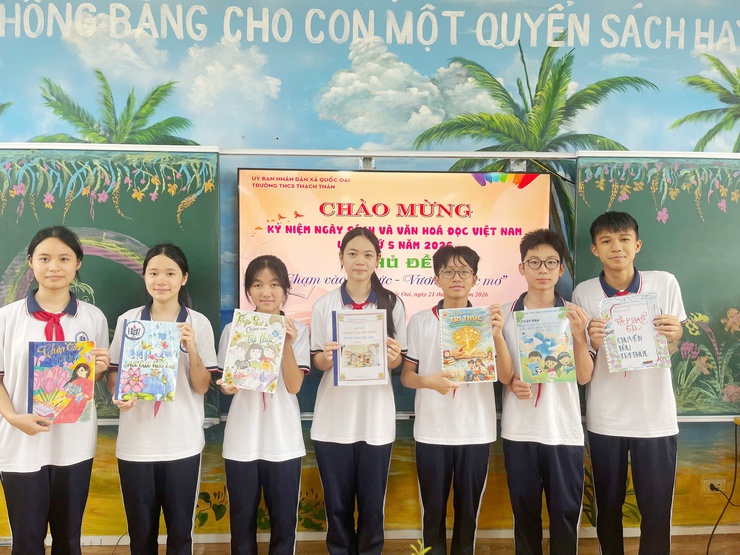 TRƯỜNG THCS THẠCH THÁN ĐẨY MẠNH XÂY DỰNG VĂN HÓA ĐỌC, HƯỞNG ỨNG NGÀY SÁCH VÀ VĂN HÓA ĐỌC VIỆT NAM 2026- Ảnh 4.