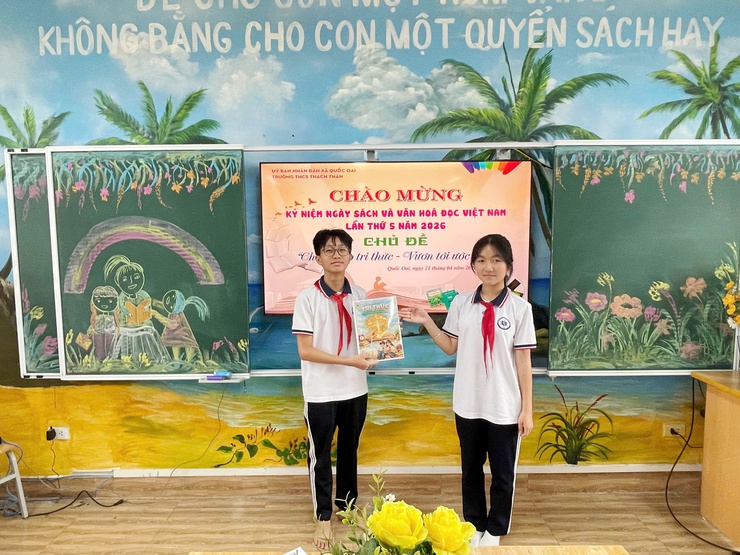 TRƯỜNG THCS THẠCH THÁN ĐẨY MẠNH XÂY DỰNG VĂN HÓA ĐỌC, HƯỞNG ỨNG NGÀY SÁCH VÀ VĂN HÓA ĐỌC VIỆT NAM 2026- Ảnh 5.