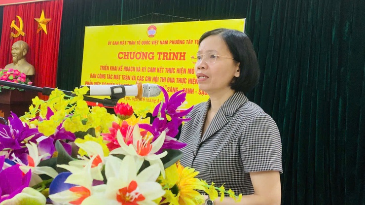 Uỷ ban MTTQ VN phường Tây  ký cam kết và ra quân triển khai thực hiện mô hình tự quản xây dựng địa bàn dân cư “Sáng - Xanh - Sạch - Đẹp” năm 2026- Ảnh 1.