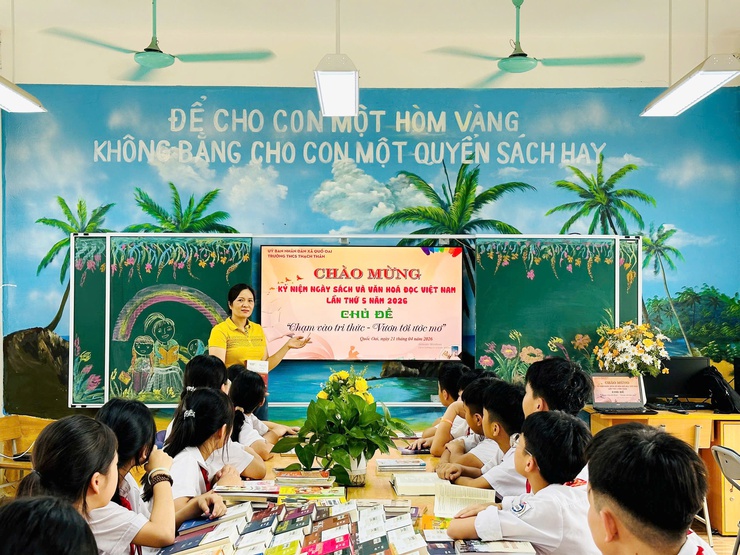 TRƯỜNG THCS THẠCH THÁN ĐẨY MẠNH XÂY DỰNG VĂN HÓA ĐỌC, HƯỞNG ỨNG NGÀY SÁCH VÀ VĂN HÓA ĐỌC VIỆT NAM 2026- Ảnh 8.