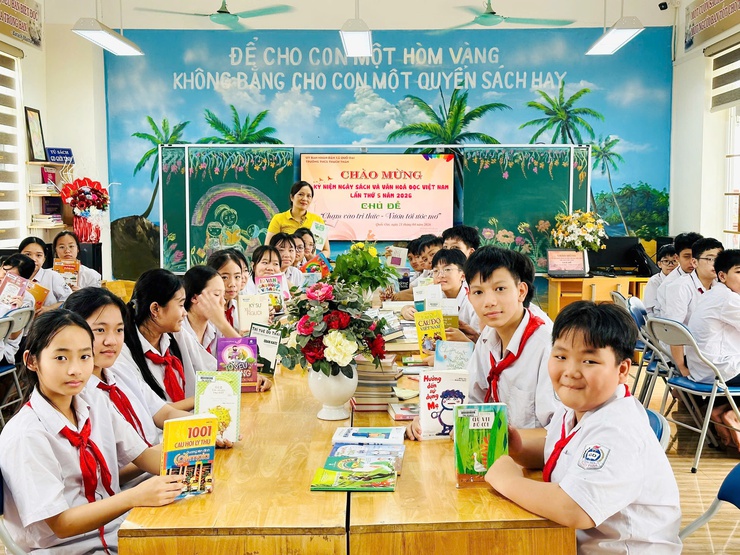 TRƯỜNG THCS THẠCH THÁN ĐẨY MẠNH XÂY DỰNG VĂN HÓA ĐỌC, HƯỞNG ỨNG NGÀY SÁCH VÀ VĂN HÓA ĐỌC VIỆT NAM 2026- Ảnh 9.