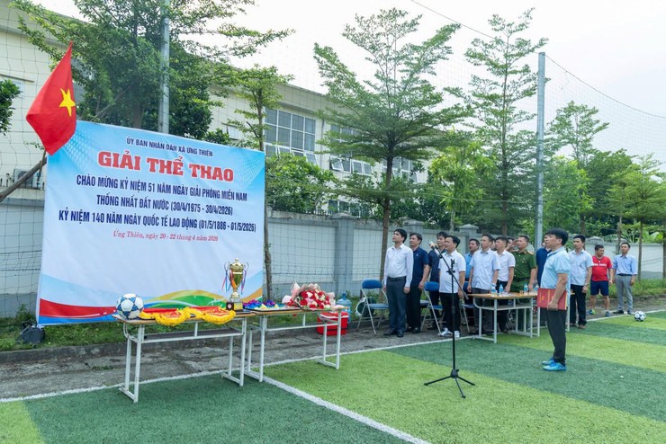 XÃ ỨNG THIÊN KHAI MẠC GIẢI THỂ THAO CHÀO MỪNG KỶ NIỆM 51 NĂM GIẢI PHÓNG MIỀN NAM THỐNG NHẤT ĐẤT NƯỚC (30/4/1975-30/4/2026) VÀ NGÀY QUỐC TẾ LAO ĐỘNG 1/5 - Ảnh 8.