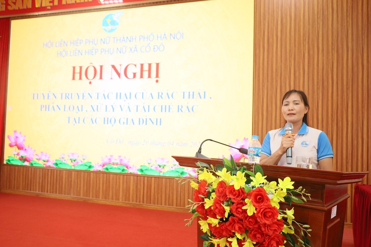 HỘI LIÊN HIỆP PHỤ NỮ XÃ CỔ ĐÔ TỔ CHỨC TUYÊN TRUYỀN PHÂN LOẠI VÀ XỬ LÝ RÁC THẢI SINH HOẠT TẠI HỘ GIA ĐÌNH- Ảnh 1.