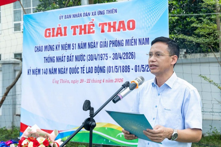 XÃ ỨNG THIÊN KHAI MẠC GIẢI THỂ THAO CHÀO MỪNG KỶ NIỆM 51 NĂM GIẢI PHÓNG MIỀN NAM THỐNG NHẤT ĐẤT NƯỚC (30/4/1975-30/4/2026) VÀ NGÀY QUỐC TẾ LAO ĐỘNG 1/5 - Ảnh 3.