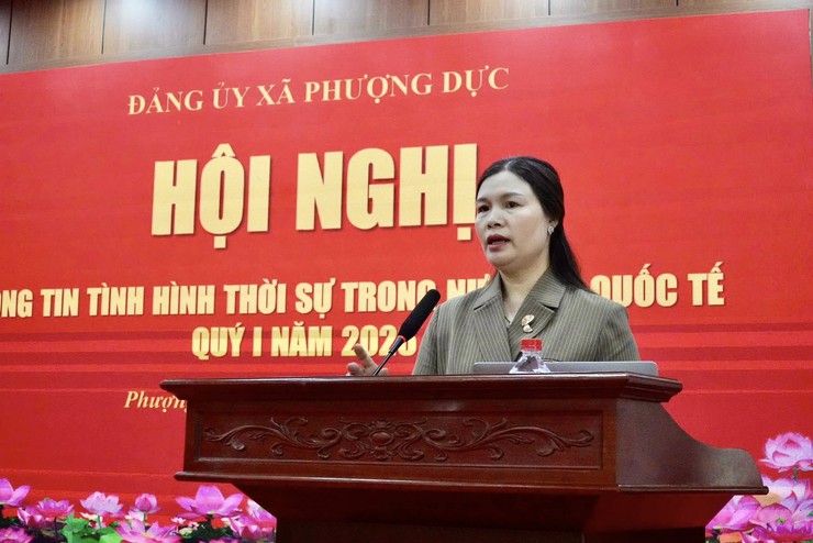 BAN THƯỜNG VỤ ĐẢNG ỦY XÃ TỔ CHỨC HỘI NGHỊ THÔNG TIN THỜI SỰ QUÝ I NĂM 2026, QUÁN TRIỆT CÁC CHỈ THỊ QUAN TRỌNG CỦA BAN BÍ THƯ- Ảnh 2.