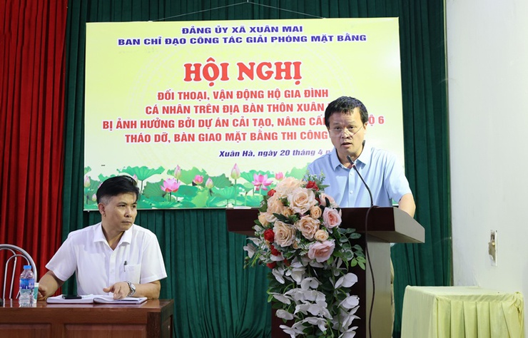 Xuân Mai đối thoại, vận động hộ gia đình, cá nhân tại thôn Xuân Hà thực hiện tháo dỡ, bàn giao mặt bằng phục vụ thi công Dự án cải tạo, nâng cấp Quốc lộ 6- Ảnh 8.