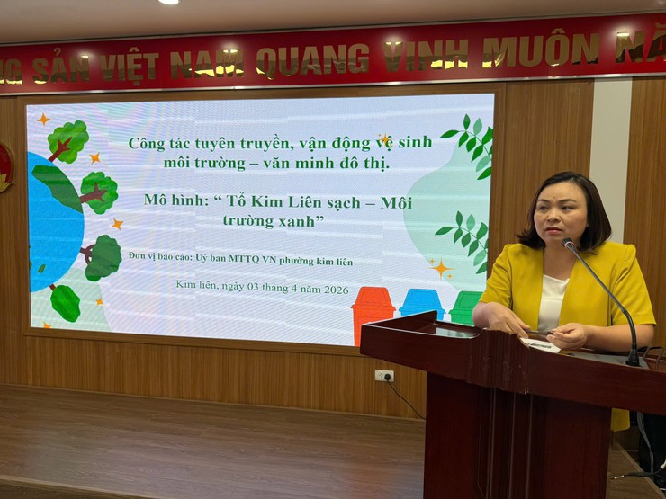 CÔNG TÁC TUYÊN TRUYỀN, VẬN ĐỘNG VỆ SINH MÔI TRƯỜNG - VĂN MINH ĐÔ THỊ VỚI MÔ HÌNH: “TỔ KIM LIÊN SẠCH - MÔI TRƯỜNG XANH”- Ảnh 2.