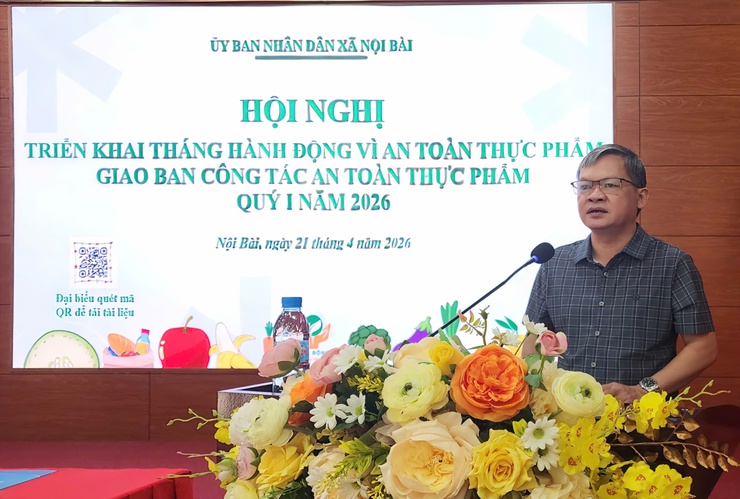 UBND xã Nội Bài triển khai Tháng hành động vì an toàn thực phẩm năm 2026- Ảnh 1.