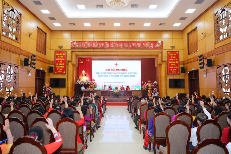 Đại hội đại biểu Hội Chữ Thập Đỏ phường Tây Hồ lần thứ nhất, nhiệm kỳ 2026–2031 nêu cao tinh thần "Tương thân tương ái"- Ảnh 1.