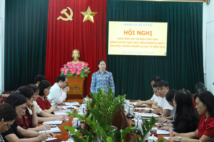 ĐẢNG ỦY XÃ CỔ ĐÔ TỔ CHỨC GIAO BAN NGÀNH GIÁO DỤC QUÝ I, TRIỂN KHAI NHIỆM VỤ QUÝ II NĂM 2026- Ảnh 1.