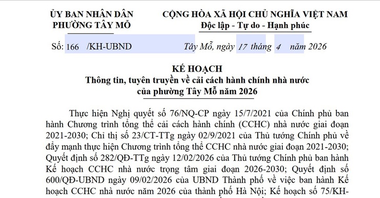 Phường Tây Mỗ đẩy mạnh thông tin, tuyên truyền về cải cách hành chính - Ảnh 1.