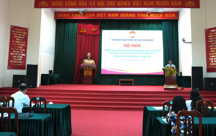 Ủy ban MTTQ tổ chức hội nghị triển khai kế hoạch vận động ủng hộ Quỹ “Vì biển, đảo Việt Nam” và sơ kết công tác Mặt trận Quý I, nhiệm vụ trọng tâm Quý II năm 2026- Ảnh 1.