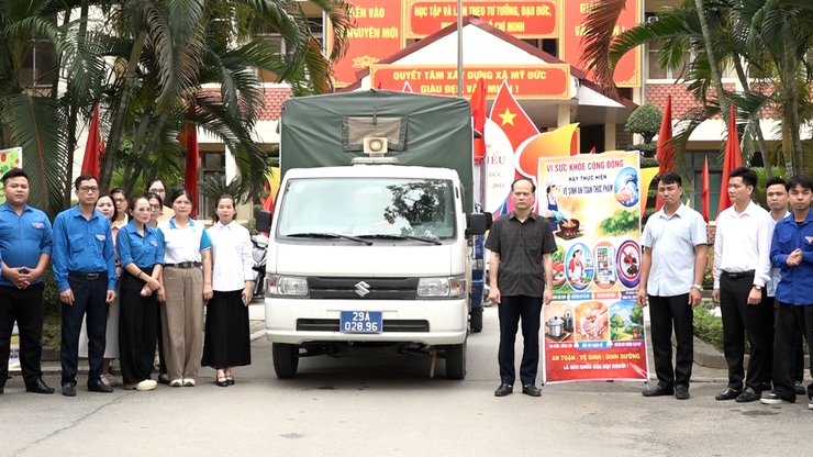 Xã Mỹ Đức diễu hành truyền thông lưu động hưởng ứng “Tháng hành động vì an toàn thực phẩm” năm 2026- Ảnh 2.