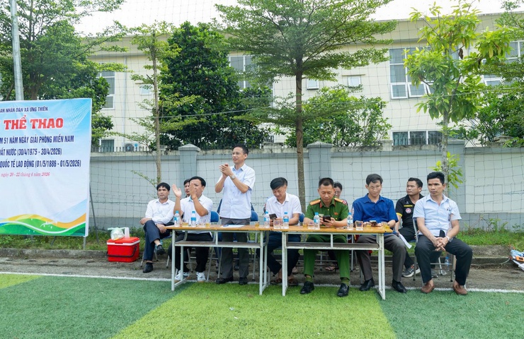 XÃ ỨNG THIÊN KHAI MẠC GIẢI THỂ THAO CHÀO MỪNG KỶ NIỆM 51 NĂM GIẢI PHÓNG MIỀN NAM THỐNG NHẤT ĐẤT NƯỚC (30/4/1975-30/4/2026) VÀ NGÀY QUỐC TẾ LAO ĐỘNG 1/5 - Ảnh 2.