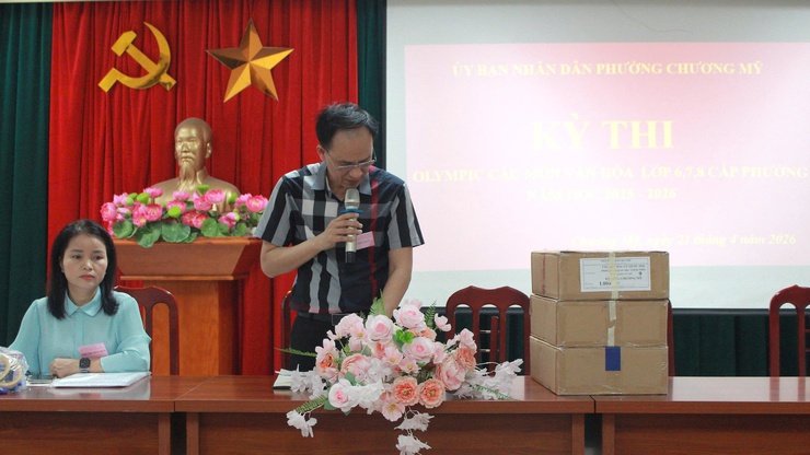 Phường Chương Mỹ tổ chức Kỳ thi Olympic các môn văn hóa lớp 6, 7, 8 năm học 2025–2026- Ảnh 1.