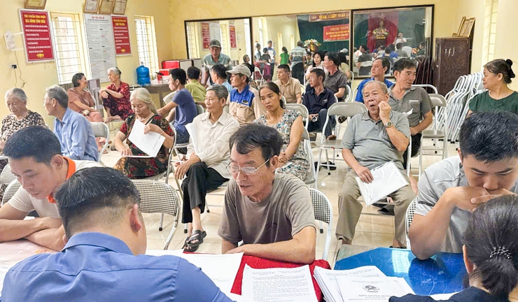 Xã Thượng Phúc tổ chức kiểm đếm phục vụ giải phóng mặt bằng tại thôn Quất Tỉnh- Ảnh 1.