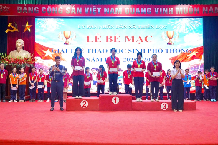 Xã Thiên Lộc bế mạc, tổng kết và trao giải Giải thể thao học sinh phổ thông năm học 2025 – 2026- Ảnh 12.