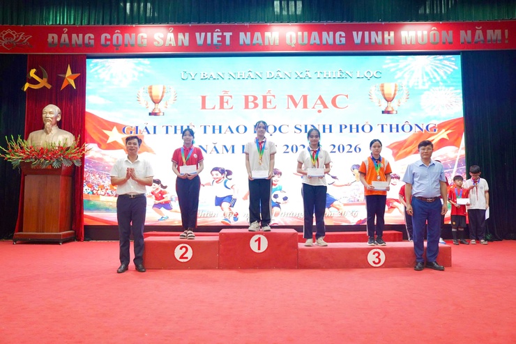 Xã Thiên Lộc bế mạc, tổng kết và trao giải Giải thể thao học sinh phổ thông năm học 2025 – 2026- Ảnh 13.