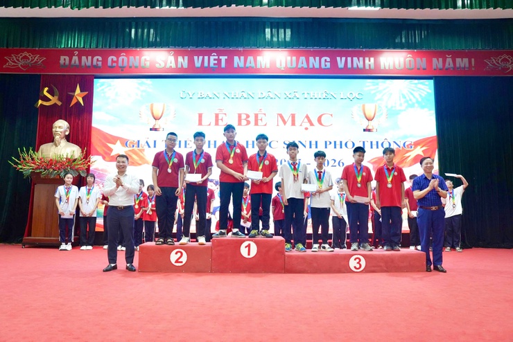 Xã Thiên Lộc bế mạc, tổng kết và trao giải Giải thể thao học sinh phổ thông năm học 2025 – 2026- Ảnh 11.