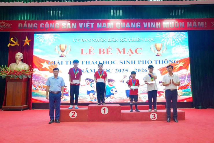 Xã Thiên Lộc bế mạc, tổng kết và trao giải Giải thể thao học sinh phổ thông năm học 2025 – 2026- Ảnh 14.