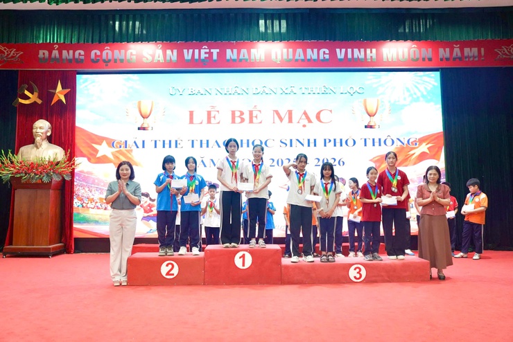 Xã Thiên Lộc bế mạc, tổng kết và trao giải Giải thể thao học sinh phổ thông năm học 2025 – 2026- Ảnh 10.