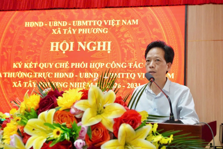 Tây Phương ký kết quy chế phối hợp giữa HĐND – UBND – MTTQ Việt Nam, tăng cường hiệu quả hoạt động nhiệm kỳ mới- Ảnh 4.