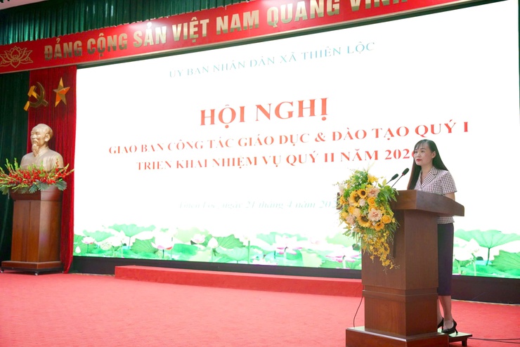 UBND xã Thiên Lộc tổ chức Hội nghị giao ban công tác Giáo dục và Đào tạo Quý I; triển khai nhiệm vụ trọng tâm Quý II năm 2026- Ảnh 14.