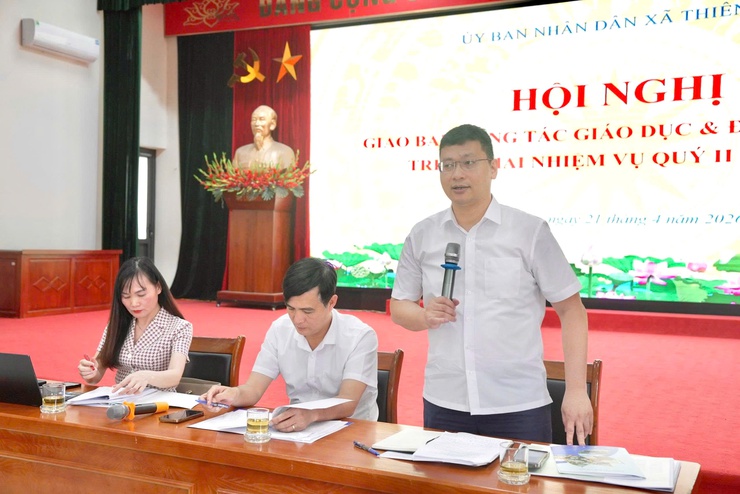 UBND xã Thiên Lộc tổ chức Hội nghị giao ban công tác Giáo dục và Đào tạo Quý I; triển khai nhiệm vụ trọng tâm Quý II năm 2026- Ảnh 3.