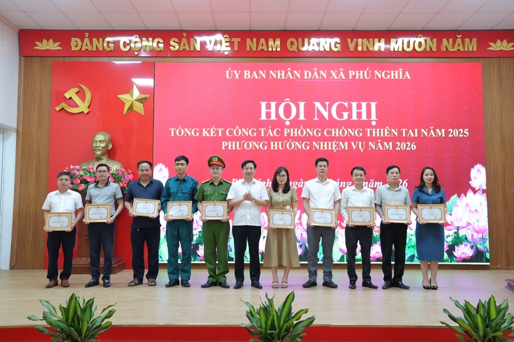 Xã Phú Nghĩa tổng kết công tác phòng, chống thiên tai năm 2025; triển khai phương án phòng, chống thiên tai năm 2026- Ảnh 6.