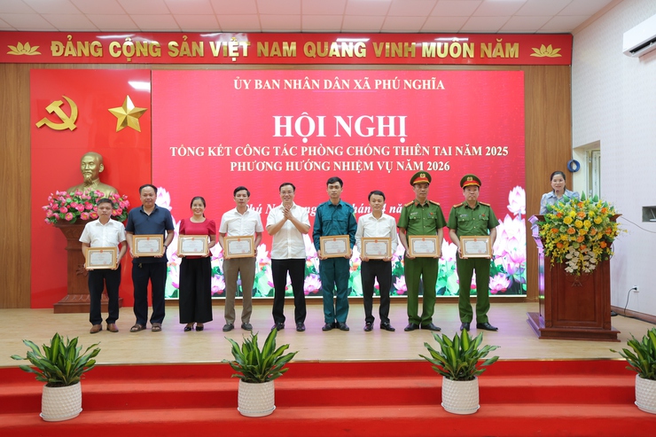 Xã Phú Nghĩa tổng kết công tác phòng, chống thiên tai năm 2025; triển khai phương án phòng, chống thiên tai năm 2026- Ảnh 8.