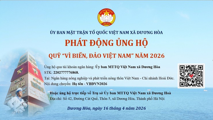 UB MTTQ xã Phát động ủng hộ Quỹ “Vì biển, đảo Việt Nam” năm 2026 - Ảnh 1.