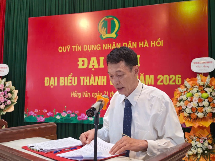 Đại hội đại biểu thành viên thường niên Quỹ Tín dụng Nhân dân Hà Hồi năm 2026- Ảnh 6.