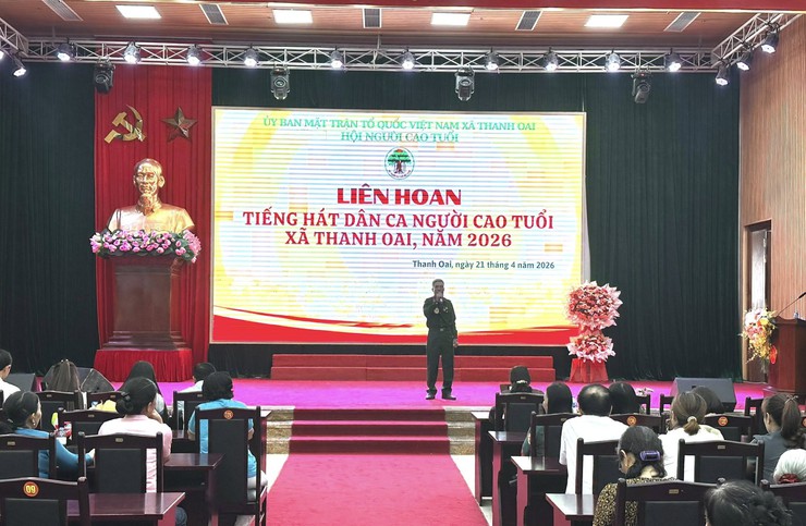 Liên hoan Tiếng hát Dân ca Người cao tuổi xã Thanh Oai năm 2026 thành công tốt đẹp- Ảnh 8.