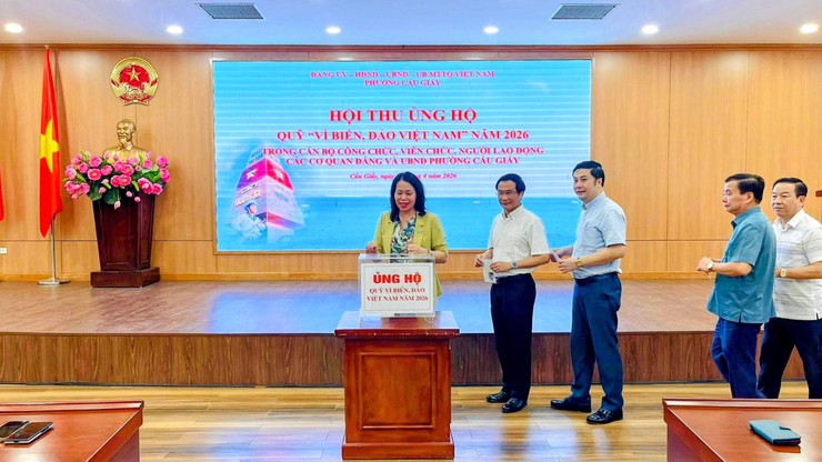 PHƯỜNG CẦU GIẤY TỔ CHỨC HỘI THU QUỸ "VÌ BIỂN, ĐẢO VIỆT NAM" NĂM 2026- Ảnh 2.