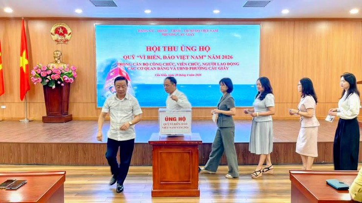 PHƯỜNG CẦU GIẤY TỔ CHỨC HỘI THU QUỸ "VÌ BIỂN, ĐẢO VIỆT NAM" NĂM 2026- Ảnh 4.