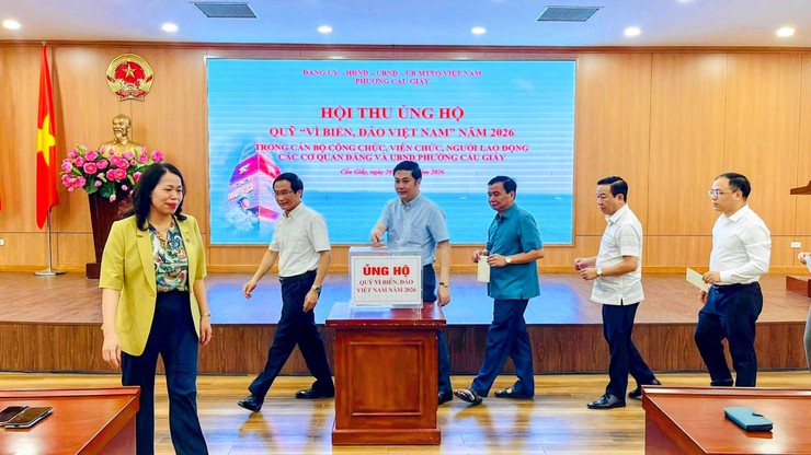 PHƯỜNG CẦU GIẤY TỔ CHỨC HỘI THU QUỸ "VÌ BIỂN, ĐẢO VIỆT NAM" NĂM 2026- Ảnh 3.