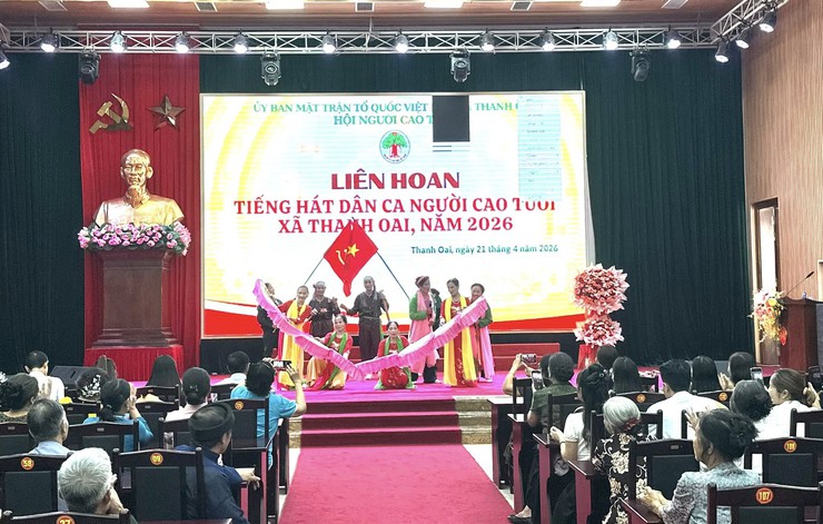 Liên hoan Tiếng hát Dân ca Người cao tuổi xã Thanh Oai năm 2026 thành công tốt đẹp- Ảnh 10.