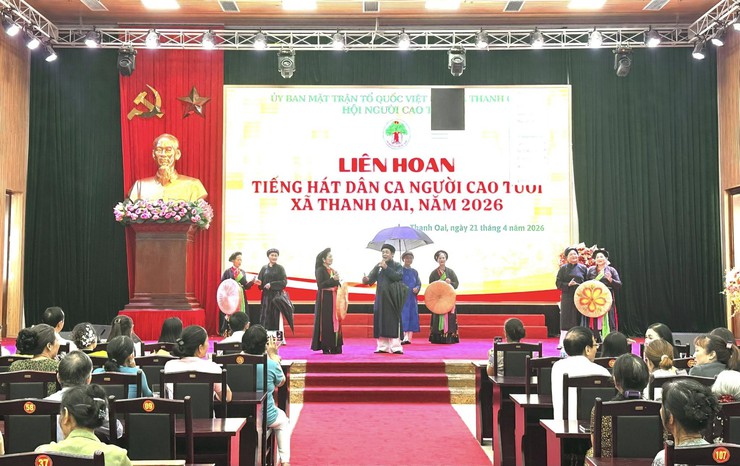 Liên hoan Tiếng hát Dân ca Người cao tuổi xã Thanh Oai năm 2026 thành công tốt đẹp- Ảnh 5.