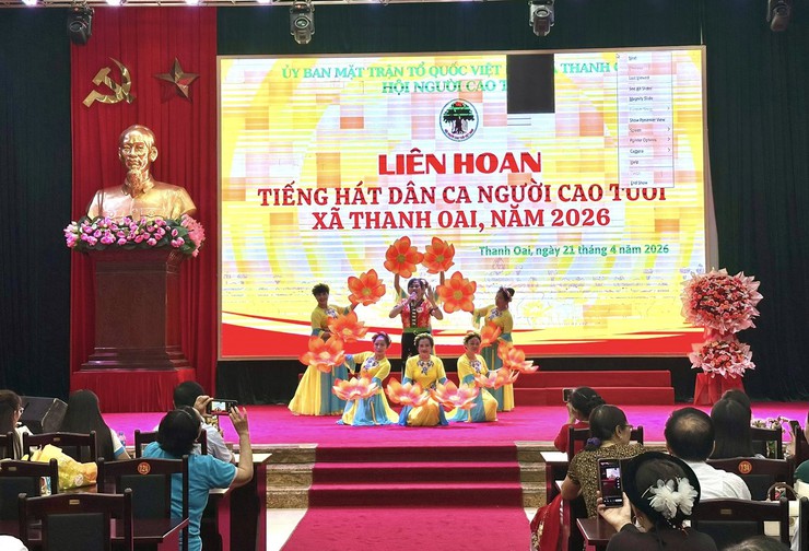 Liên hoan Tiếng hát Dân ca Người cao tuổi xã Thanh Oai năm 2026 thành công tốt đẹp- Ảnh 7.