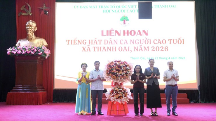 Liên hoan Tiếng hát Dân ca Người cao tuổi xã Thanh Oai năm 2026 thành công tốt đẹp- Ảnh 3.