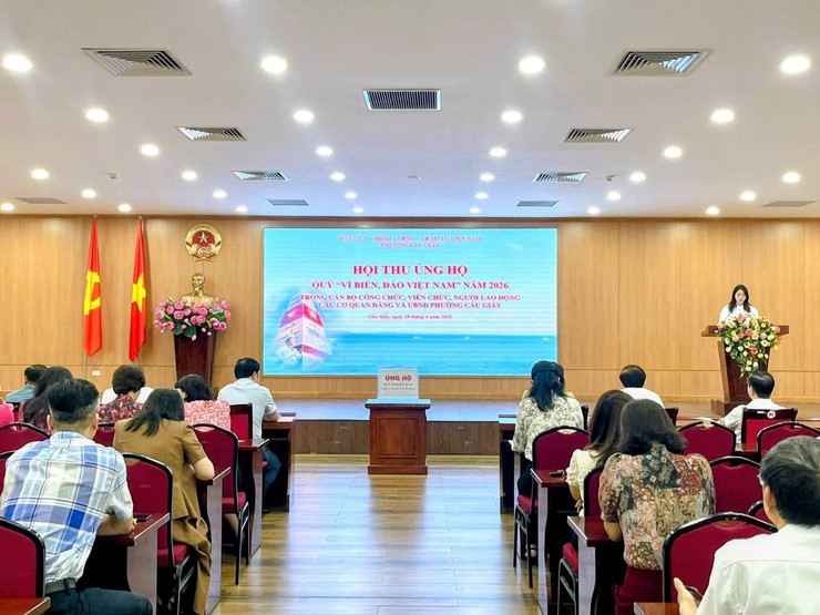 PHƯỜNG CẦU GIẤY TỔ CHỨC HỘI THU QUỸ "VÌ BIỂN, ĐẢO VIỆT NAM" NĂM 2026- Ảnh 1.