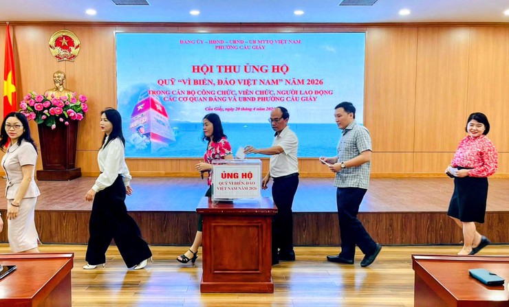 PHƯỜNG CẦU GIẤY TỔ CHỨC HỘI THU QUỸ "VÌ BIỂN, ĐẢO VIỆT NAM" NĂM 2026- Ảnh 5.