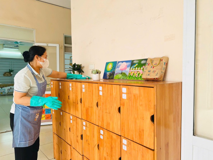 Các trường mầm non trên địa bàn xã tăng cường phòng, chống dịch bệnh tay chân miệng - Ảnh 8.