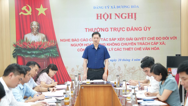 Thường trực Đảng uỷ xã nghe báo cáo một số nội dung trọng tâm- Ảnh 7.