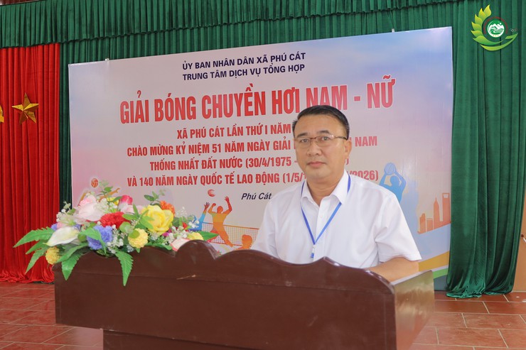 Sôi nổi Giải bóng chuyền hơi nam – nữ xã Phú Cát lần thứ I năm 2026- Ảnh 2.