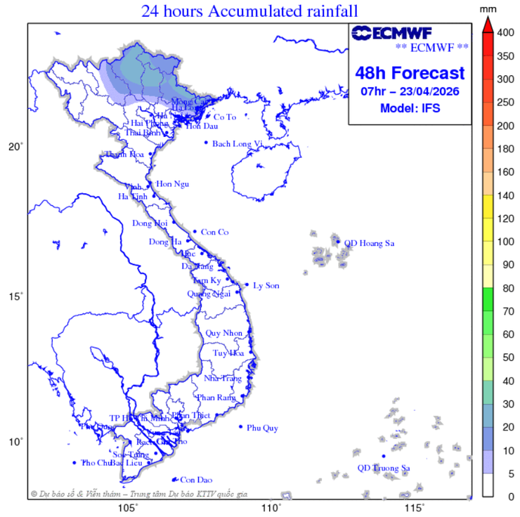 Ngày 22/4/2026, ảnh hưởng của gió mùa Đông Bắc cuối mùa, Hà Nội ngày trời nắng; đêm có mưa rào và dông- Ảnh 1.